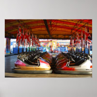Coches de Dodgem en la imprenta Funfair