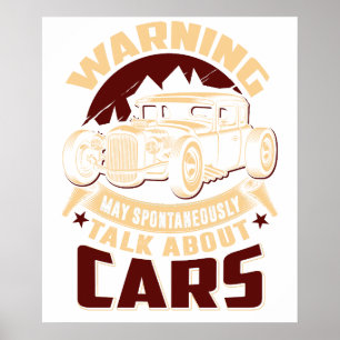 Póster Coches de Funny Car Ingeniero Mecánico Amantes