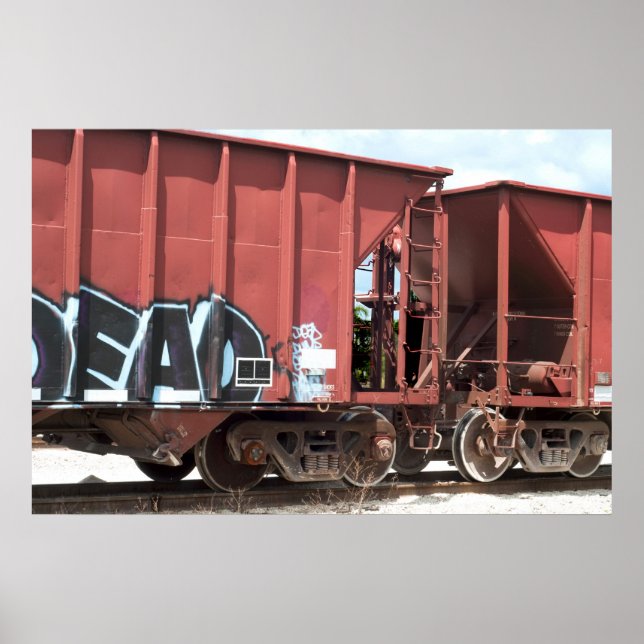 Póster Coches de tren acoplados (Frente)