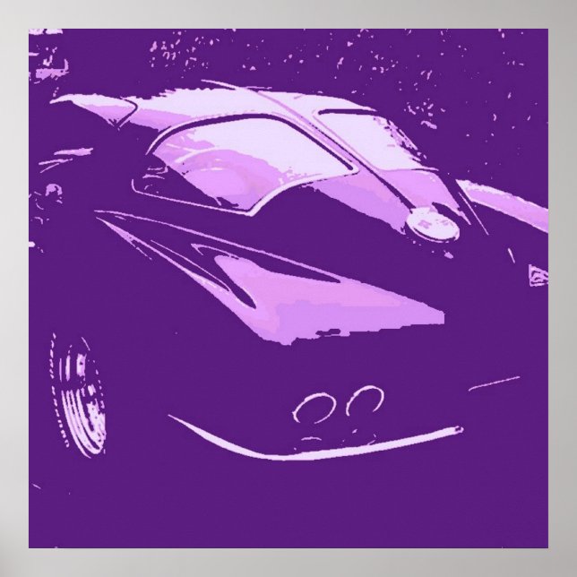 Póster Coches de ventanas divididas clásicas (Frente)