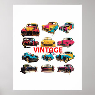 Póster Coches de VIntage