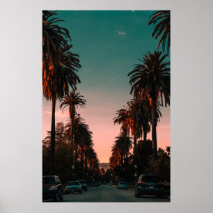 Póster Coches estacionados en hormigón gris cerca de los 