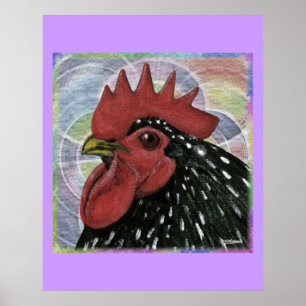 Póster Cochin: Decorativa cabeza de gallo