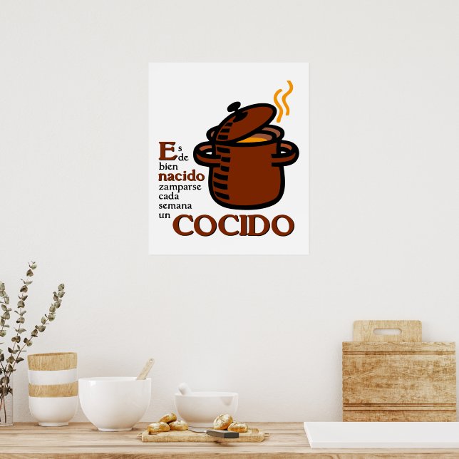 Póster Cocido (Cocina)