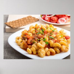 Póster Cocido de pasta cavatappi cloup