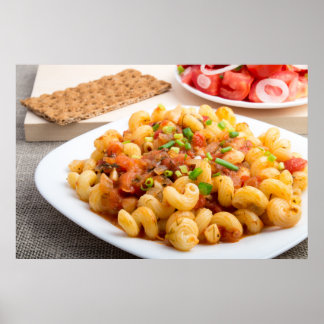 Póster Cocido de pasta cavatappi cloup