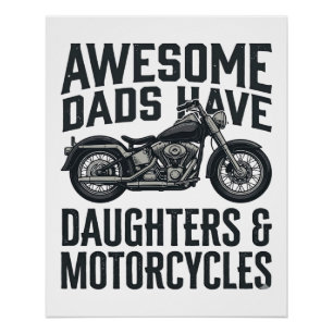 Póster Cociente de hijas de papá de motocicleta vector vi