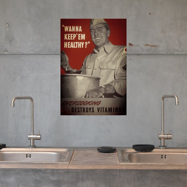 Póster Cocina alimenticia saludable de estilo retro vinta (Subido por el creador)