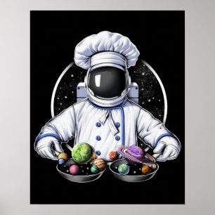 Póster Cocina astronauta espacial