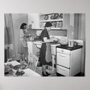 Póster Cocina casera: 1942