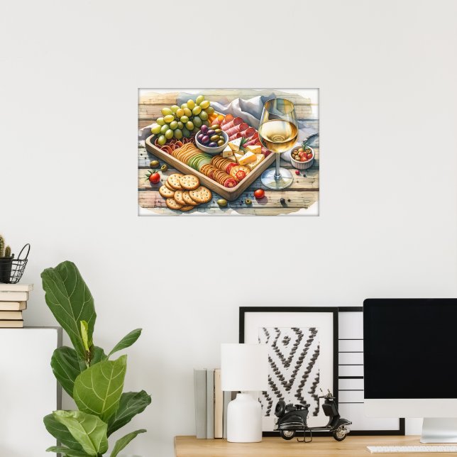 Póster Cocina de amantes de la comida divertida (Oficina en casa)