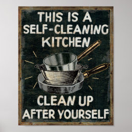 Póster Cocina de autolimpieza