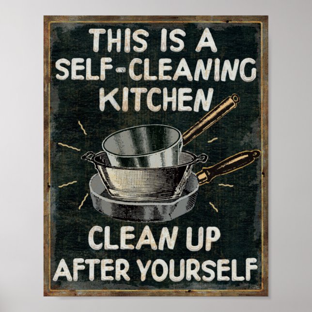 Póster Cocina de autolimpieza (Frente)