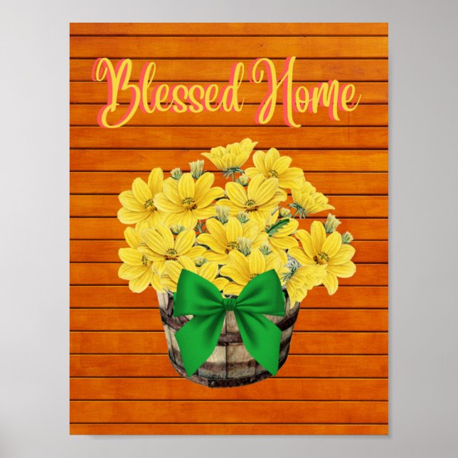 Póster cocina de flores (Frente)