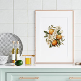 Póster Cocina de flores de Naranja de época