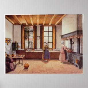 Póster Cocina del hotel de Zwijnshoofd en Arnhem, 1838
