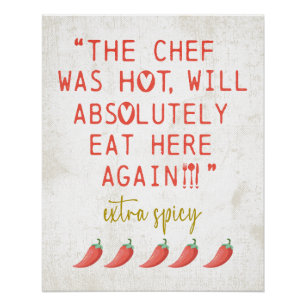 Póster Cocina divertida de Hot Chef reseña picantes pimie