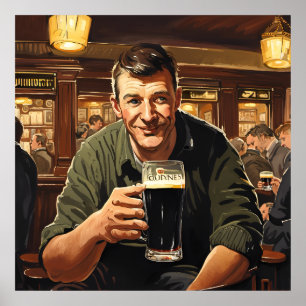 Póster Cocina en un pub de Dublín Imprimir