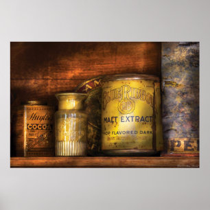 Póster Cocina - Extracto de malta de cinta azul