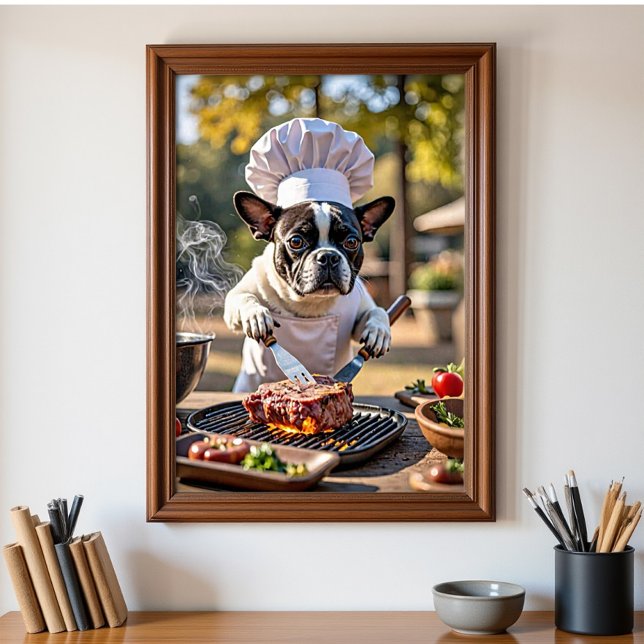 Póster Cocina francesa de Bulldog a la parrilla (Subido por el creador)