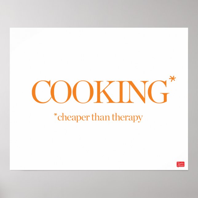 Póster Cocina más barata que terapia (Frente)