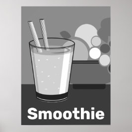 Póster Cocina moderna en blanco y negro