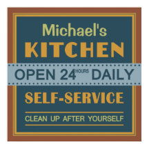 Cocina - nombre personalizado - poster