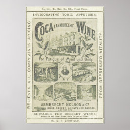 Póster Cocina publicitaria de periódicos antiguos