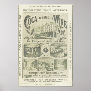 Póster Cocina publicitaria de periódicos antiguos