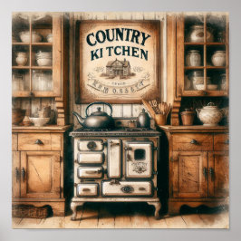 Póster Cocina Rústica de Campo 2