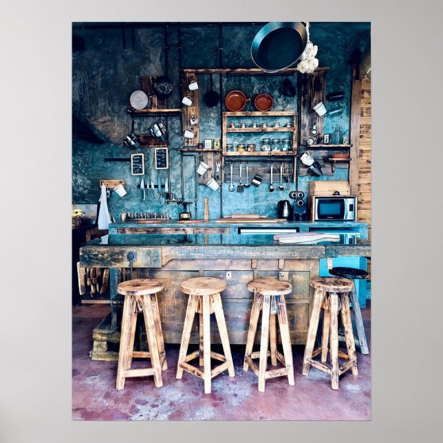 Póster "Cocina vintage" (Frente)