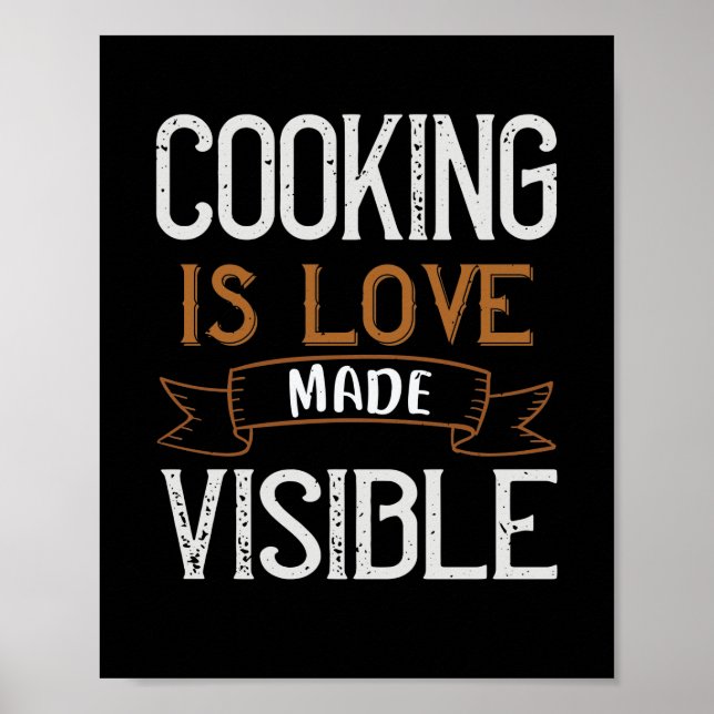 Póster Cocinar Es Visible El Amor (Frente)