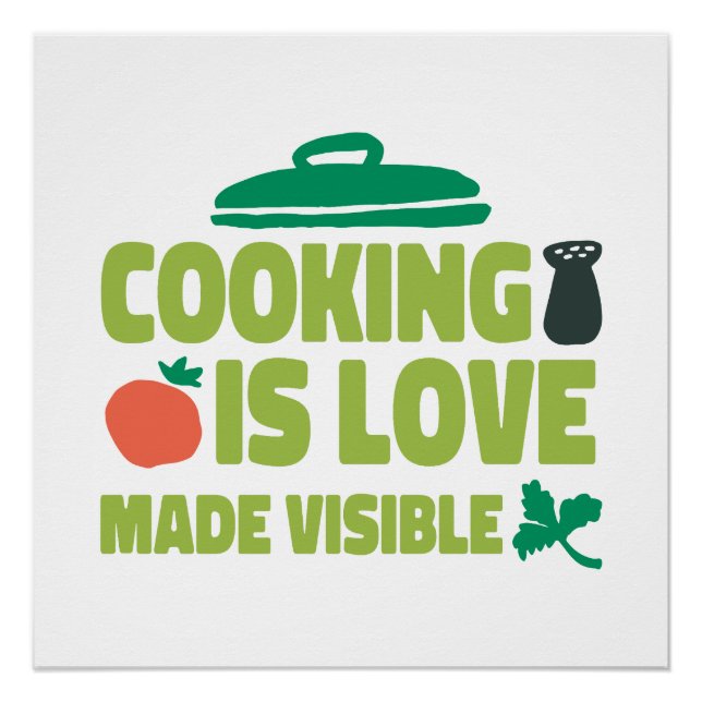 Póster Cocinar Es Visible El Amor (Anverso)