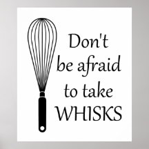 Cocinar Lleva Whisks Funny Poster