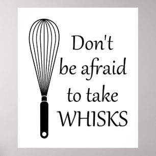 Póster Cocinar Lleva Whisks Funny Poster