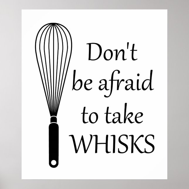 Póster Cocinar Lleva Whisks Funny Poster (Frente)