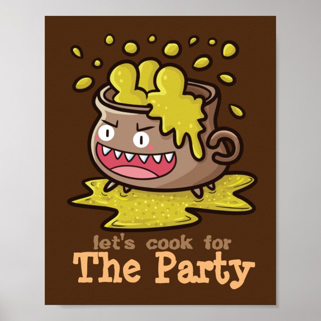 Póster Cocinemos Personalizables para La Fiesta (Frente)