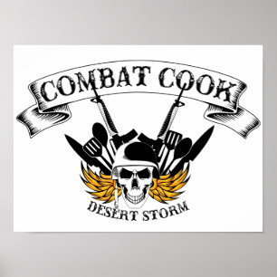 Póster Cocinero del combate - tormenta de desierto