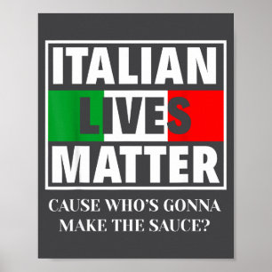 Póster Cocinero italiano divertido cocina Italia italiano