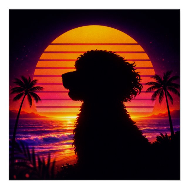 Póster Cockapoo Poster- Retro Cockapoo Dog Lover Gift (Anverso)