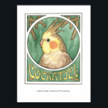 Póster Cockatiel Nouveau<br><div class="desc"></div>