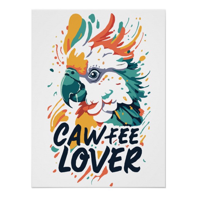 Póster Cockatoo Coffee Lover (Anverso)