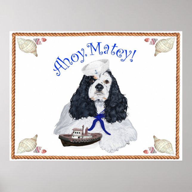 Póster Cocker español Sailor (Frente)