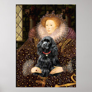 Póster Cocker (negro) - Reina