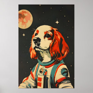 Póster Cocker Spaniel Spaniel Cartel de Astronauta, Cocke