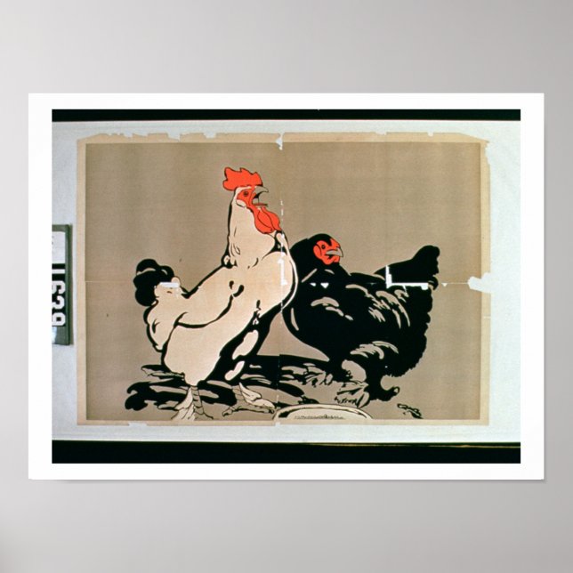 Póster Cockerel y Hen (color litho) (Frente)