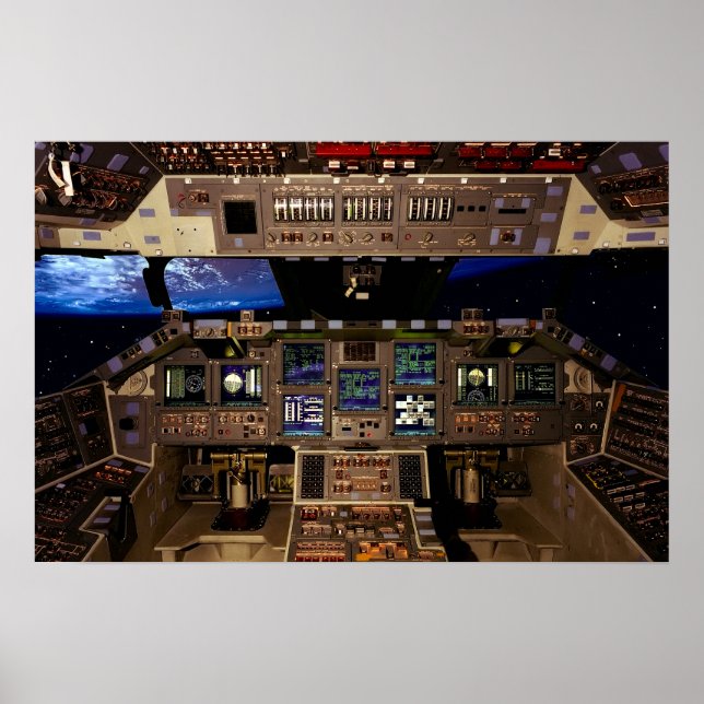 PÓSTER COCKPIT DE TRASLADO ESPACIAL (Frente)