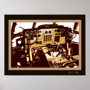 Póster Cockpit vintage