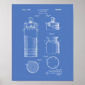 Póster Cocktail Shaker 1934 Patent Art Blueprint