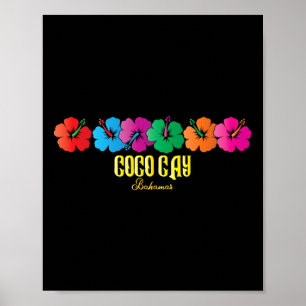 Póster Coco Cay Bahamas souvenirs crucero para vacaciones